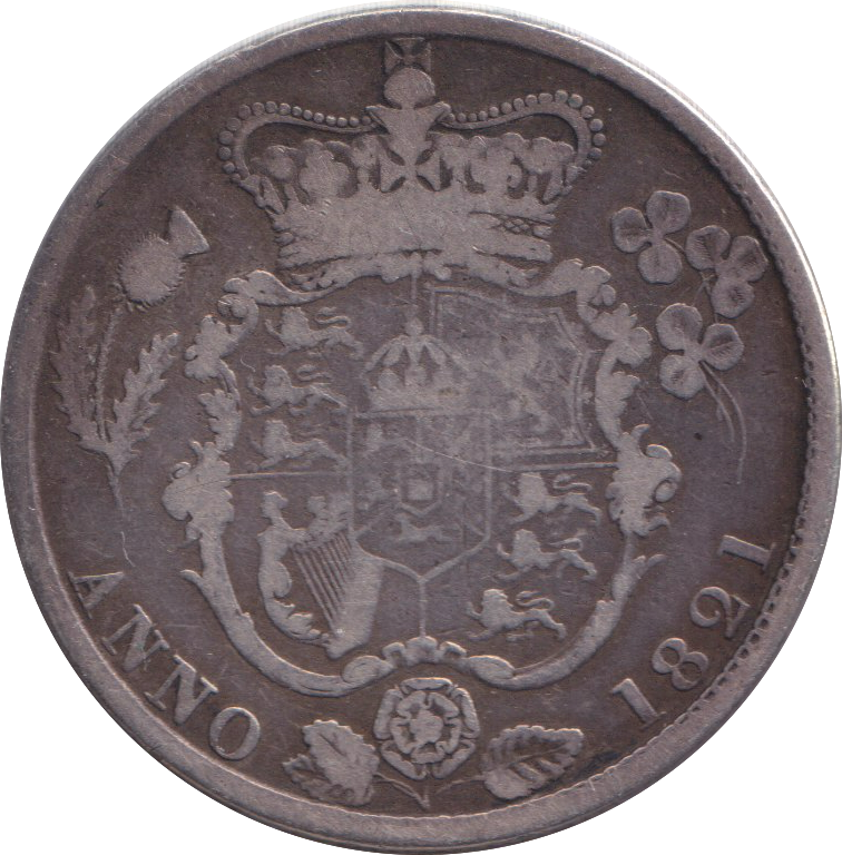 1821 HALFCROWN ( FINE )