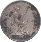 1843 FOURPENCE ( VF )