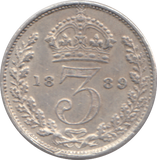 1889 THREEPENCE ( GVF )