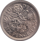 1954 SIXPENCE ( BU )