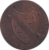 1792 HALF PENNY TOKEN NORWICH