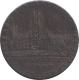 1793 CANTERBURY HALFPENNY TOKEN