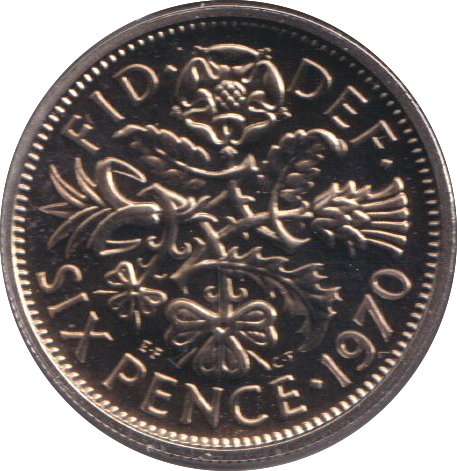 1970 SIXPENCE ( PROOF )