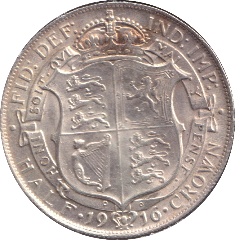 1916 HALFCROWN ( VF )