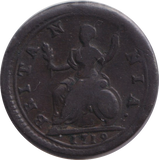 1719 FARTHING ( VF )
