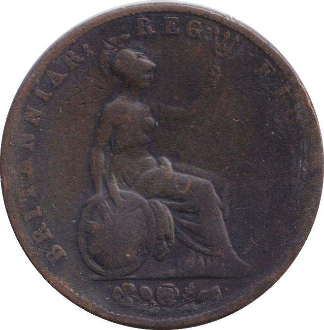 1844 HALFPENNY ( FINE )
