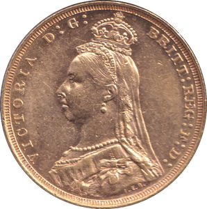 1890 GOLD SOVEREIGN ( AUNC ) SYDNEY MINT