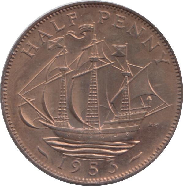 1953 HALF PENNY ( PROOF )