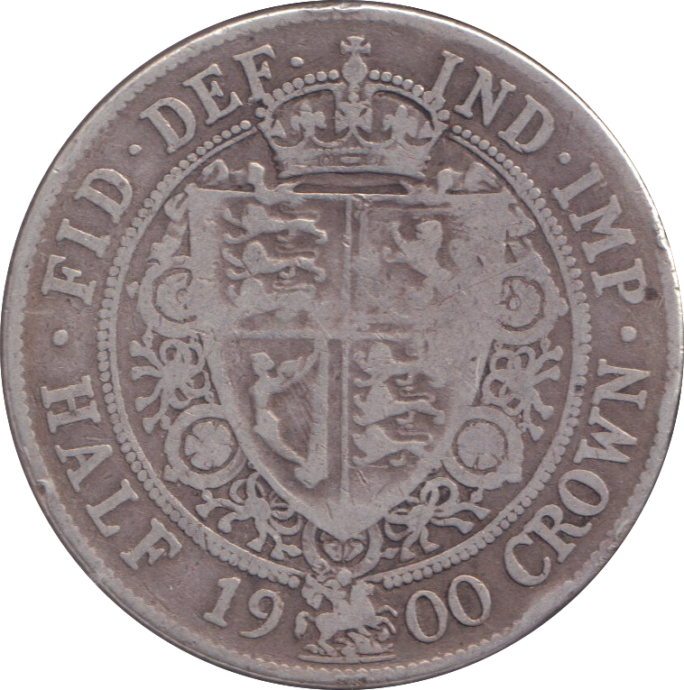 1900 HALFCROWN ( FINE )