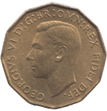 1951 BRASS THREEPENCE ( AUNC ) REF 6