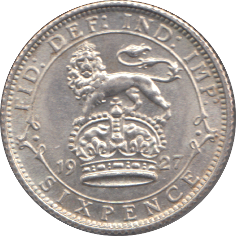 1927 SIXPENCE ( UNC )
