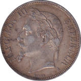 1870 SILVER 5 FRANC FRANCE