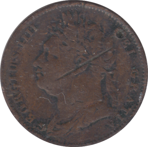 1821 FARTHING ( FINE )