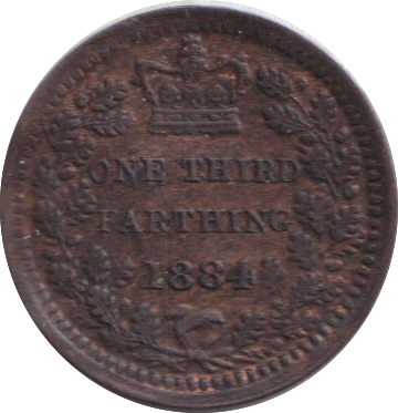1884 THIRD FARTHING ( EF )