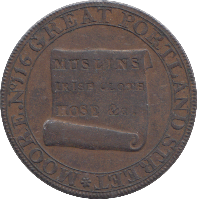 1795 MIDDLESEX HALFPENNY TOKEN