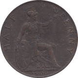 1900 HALF PENNY ( VF )
