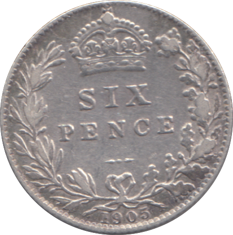 1905 SIXPENCE ( GVF )
