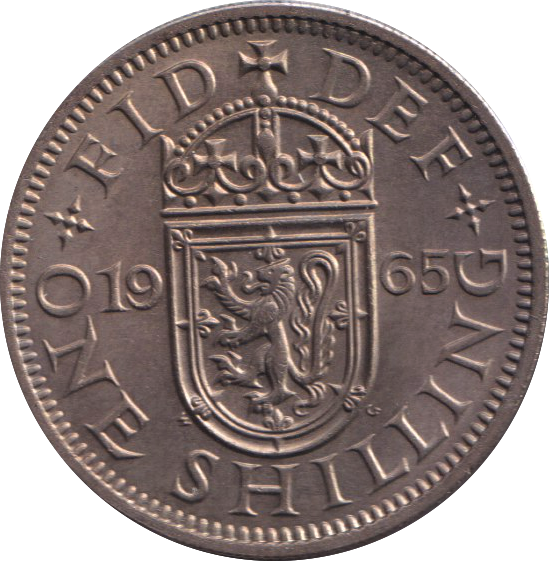1965 SCOTTISH SHILLING ( UNC )