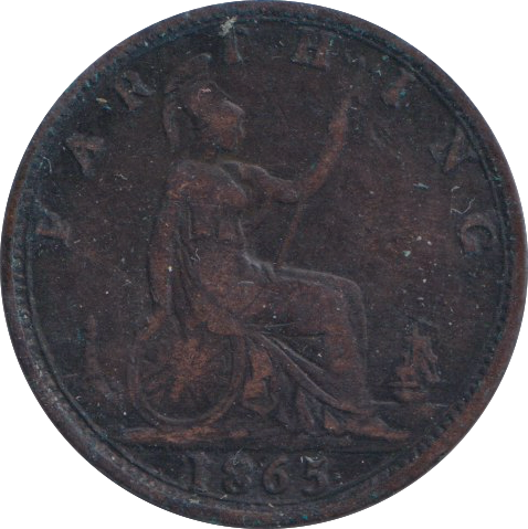 1865 FARTHING ( VF )
