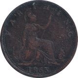 1865 FARTHING ( VF )