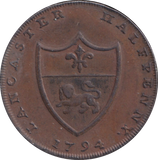 1794 HALF PENNY TOKEN LANCASTER