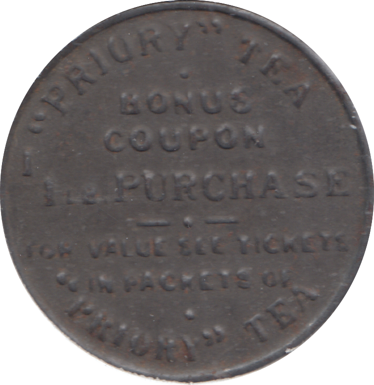 1920 PRIORY TEA BONUS TOKEN