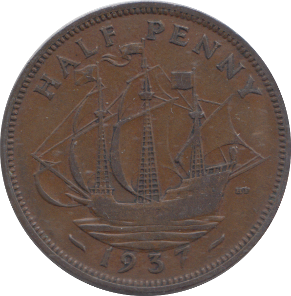 1937 HALFPENNY ( VF )