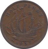 1937 HALFPENNY ( VF )