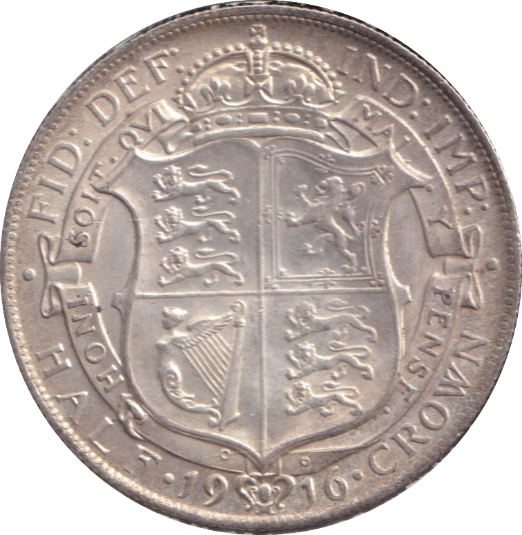 1916 HALFCROWN ( EF )