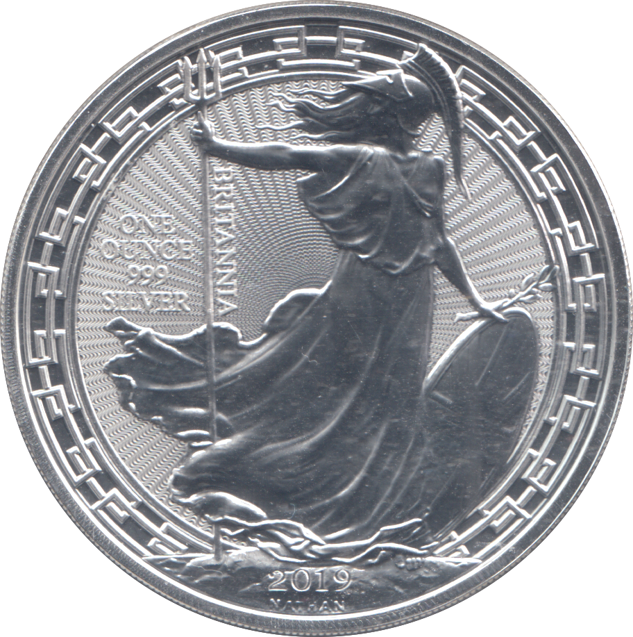 2019 SILVER BRITANNIA ORIENTAL BORDER ONE OUNCE TWO POUNDS