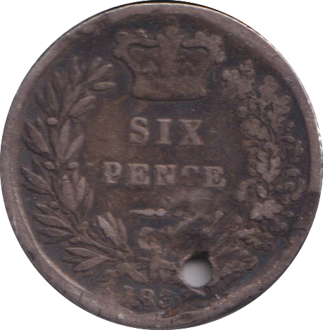 1836 SIXPENCE HOLED ( NF )