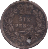 1836 SIXPENCE HOLED ( NF )