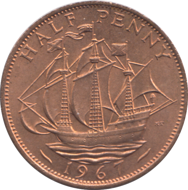 1967 HALF PENNY ( BU )