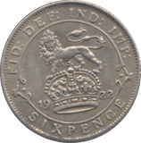 1922 SIXPENCE ( GVF )