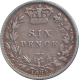1881 SIXPENCE ( VF )