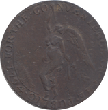 1794 CONVENIENCE OF THE PUBLIC  ANGEL SHEAF HALFPENNY TOKEN