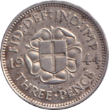1944 THREEPENCE ( EF )