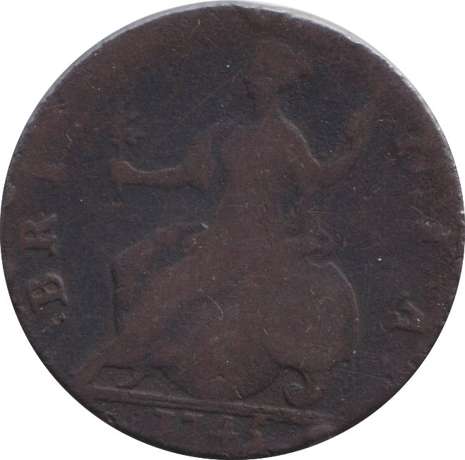 1745 HALFPENNY ( FINE )