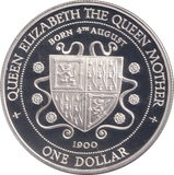 1994 SILVER PROOF ONE DOLLAR CAYMAN ISLANDS