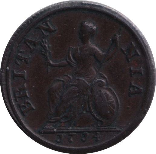 1714 FARTHING ( EF )