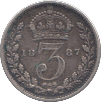 1887 THREEPENCE ( GF )