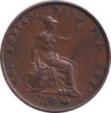 1853 HALF PENNY ( EF )