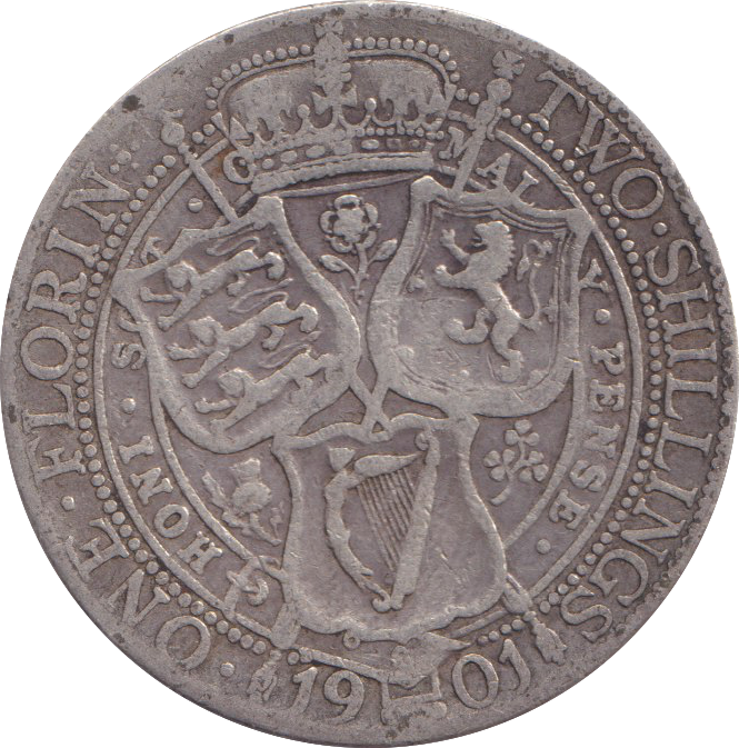 1901 TWO SHILLINGS ( FINE )