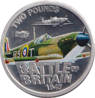 2010 SILVER PROOF TWO POUND BATTLE OF BRITAIN