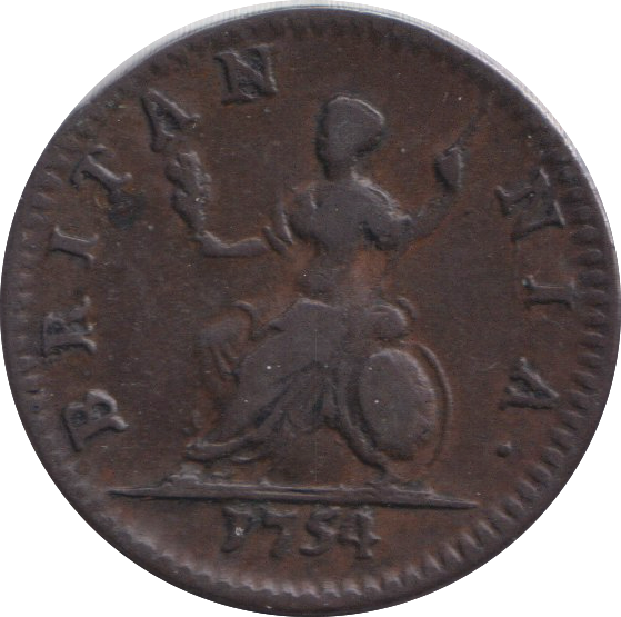 1754 FARTHING ( VF )