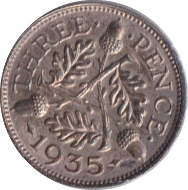 1935 THREEPENCE ( UNC )