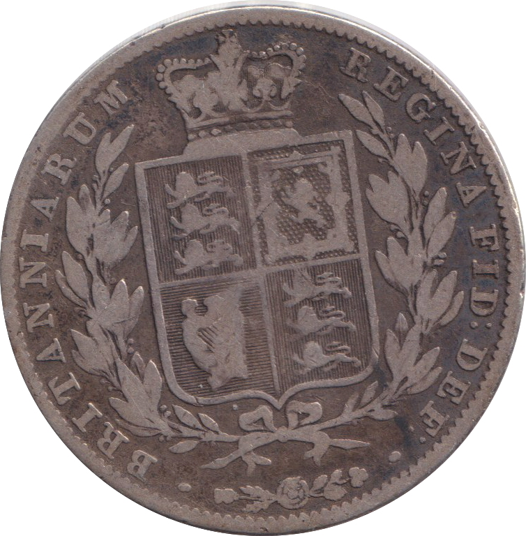 1845 HALF CROWN ( FINE )