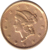 1854 GOLD ONE DOLLAR USA