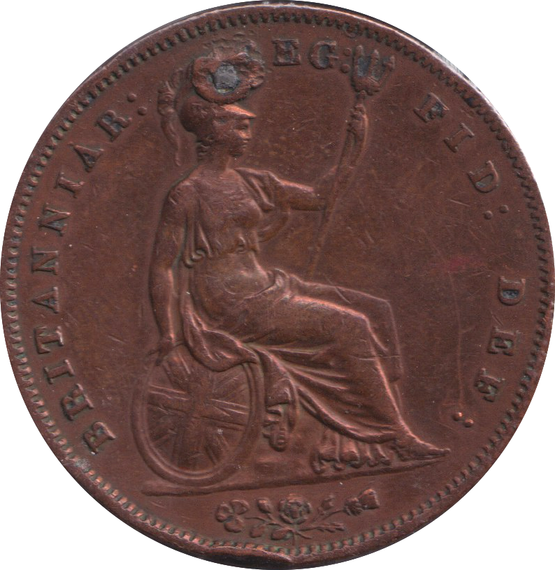 1858 PENNY ( VF )