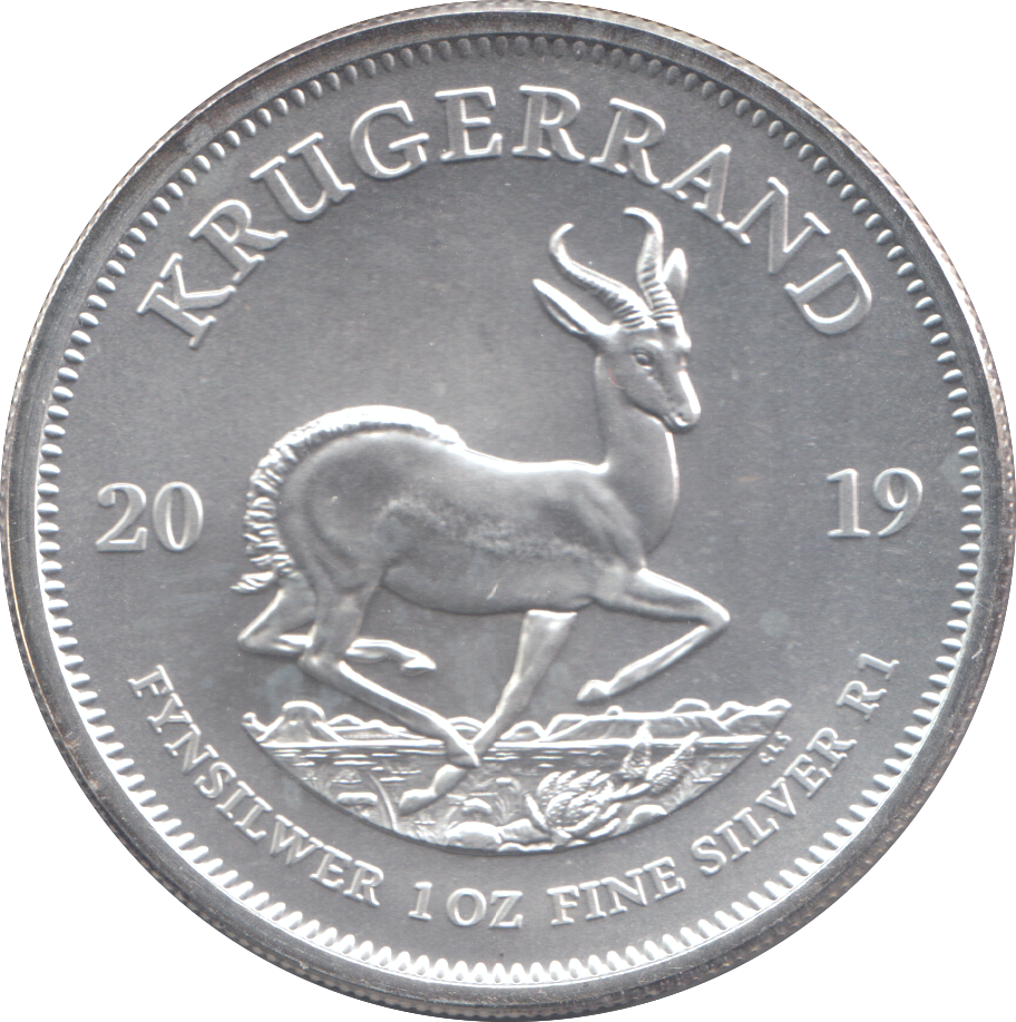 2019 SOUTH AFRICA SILVER KRUGERRAND 1oz FINE SILVER
